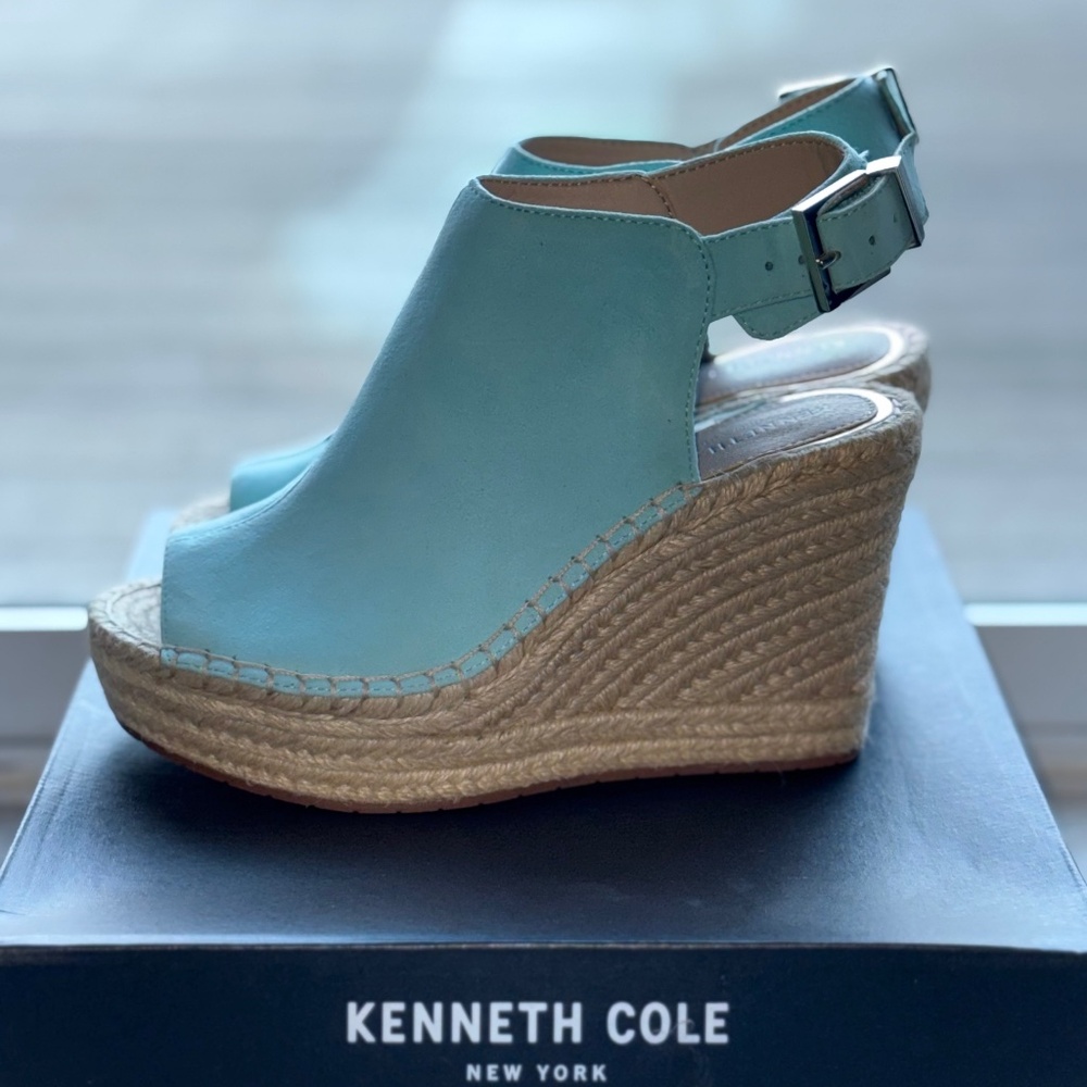 Kenneth Cole Suede Wedge Espadrille NWOT